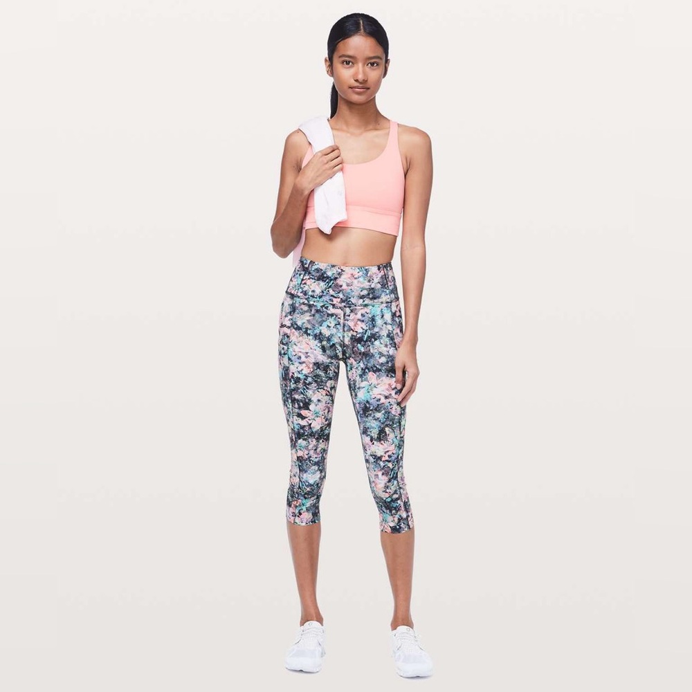 Lululemon Fast & Free Crop II *Nulux 19" in Dappled Daze Multi Size 8